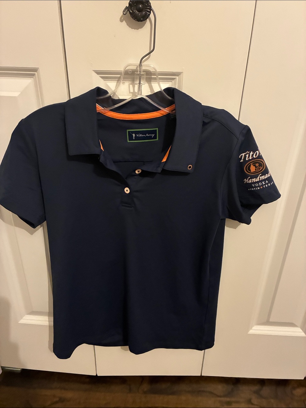 Williams & Mary Tito’s Navy Polo with Orange Accent